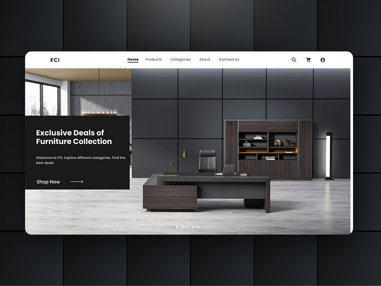 Furniture Showcasing - Landing Page by Harsh Creations on Dribbble