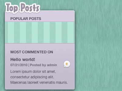 Top Posts green purple sidebar stripes