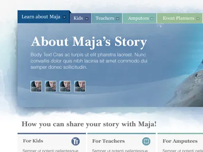 Maja's Story blue texture watercolor