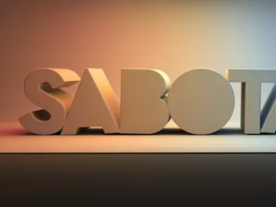 Sabotage 3D 3d logo sabotage