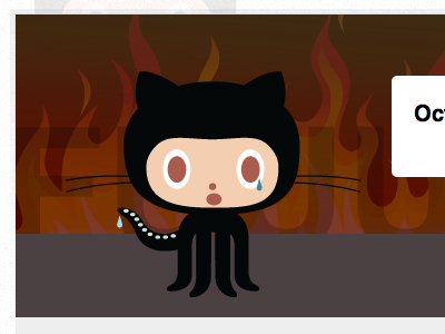 Terrified Octocat github githubjobs octocat