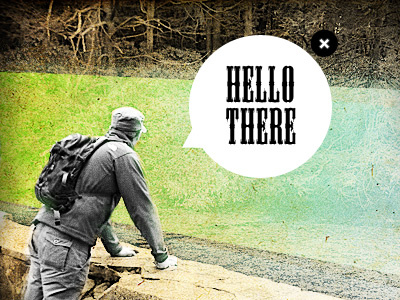 Hello There gradient header homepage photo type