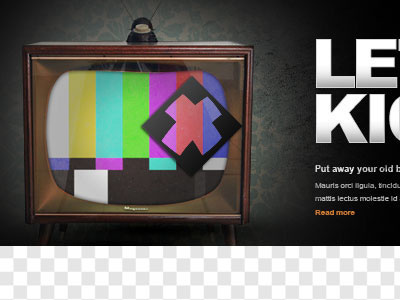 TV Header bunny ears header tv type website