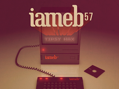 Album art for iameb 57's new album 3d album colorcubic computer cover electronica floppy iameb 57 keyboard music nueva forma render retro songs tech tunes