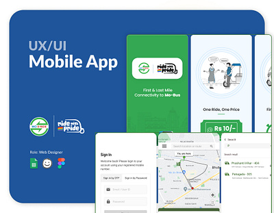 Mobile App || GovTech case study e ride figma govtech mobile app mrd mrd official prototype prototyping urban transport ux research wireframe