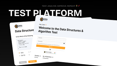 Test Platform Design product design testing page testing platform ui user centered design user experience user interface user research ux