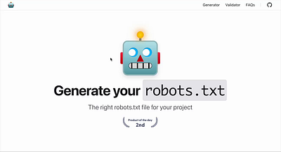 Robot interaction animation ui