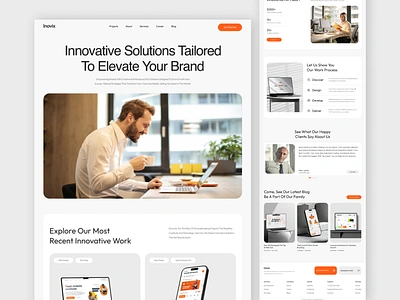 Inovix - Website Design adobe xd branding figma graphic design landing page mobile design ui ui design uiux ux design web design web development website website design