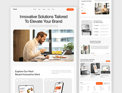 Inovix - Website Design adobe xd branding figma graphic design landing page mobile design ui ui design uiux ux design web design web development website website design