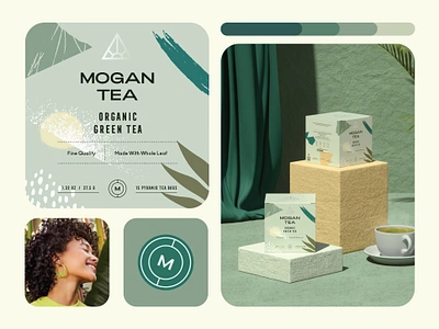 Mogan Tea Branding and Packaging Design - Premium Tea 3d brand identity branding drink herbal label logo matcha natural organic packaging premium tea tea