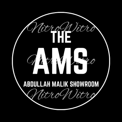 The Abdullah Malik Showroom (AMS) graphic design logo