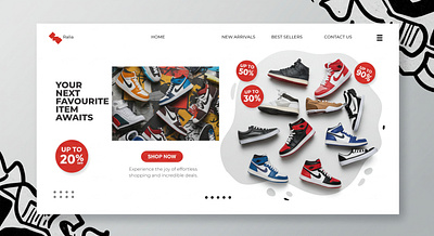 Online store landing page landing page onlinestore shop sneaker store ui ux web3