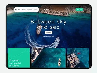 Roxstar Yacht Website animation design figma design ui web webdesign yacht yacht charter