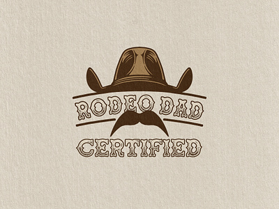 RODEO DAD art branding cowboy cowboy hat custom type icon logo merch texture vintage western