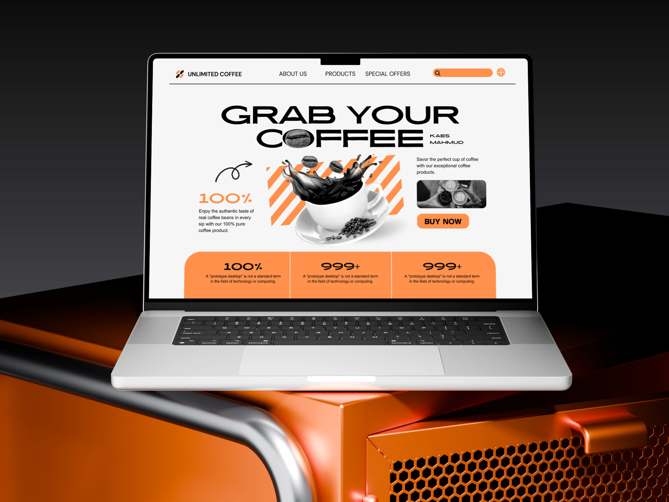 Coffee Bliss – Animated Hero Section UI Design ☕ 3d animation coffeedesign dribbbleshowcase ecommerceui figma graphic design herosection minimaldesign ui uidesign uxdesign webanimation websitedesign