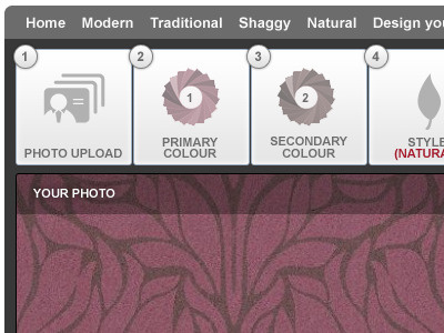 Carpet Colour Picker ecommerce retail website