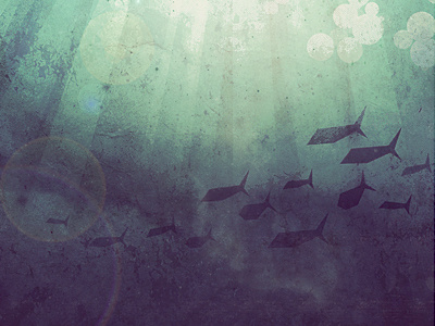 Underwater art design fish texture vintage