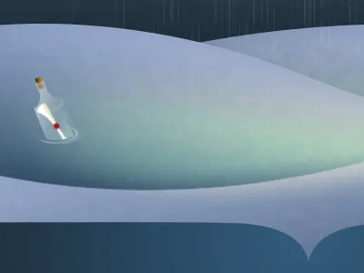 "Lost at Sea" WordPress Theme design gray wordpress yellow