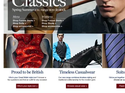 Homepage concept ecommerce fashion retail