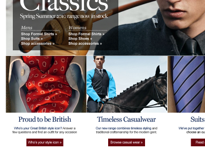 Homepage concept ecommerce fashion retail