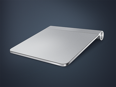 Apple Trackpad apple blue gray icon metal trackpad