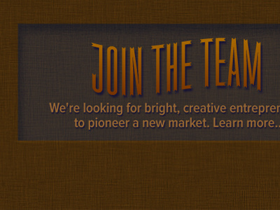 Join the Team design typography web design