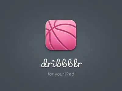 Dribbblr App Icon ball dribbblr icon ipad noise pink tapmates