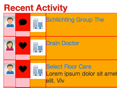hActivity Stream blocking activity stream blocking feed orange pink red