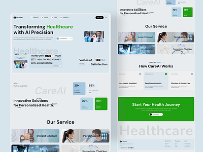 Medical Website UI UX Design ai clean ui creative design digital design dribbble shots health tech healthcare inspiration interface design landing page medical minimal design modern design product design ui design ui ux design user experience ux design web app web design