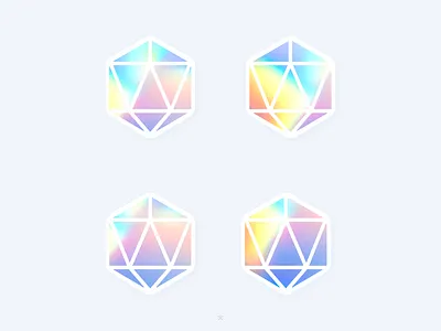 Anagram* / Symbol. 3d brand branding clean color crystal design diamond glass holographic icon iconography identity illustration logo mark sticker symbol ui vector