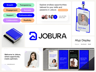 JOBURA - Job Hiring Platform Visual Identity & Branding brand guidelines brand identity branding career cv logo graphic design hiring hr job finder job hiring job hiring logo job hiring platform job listing job platform job search job seeker jobs logo design recruitment visual identity