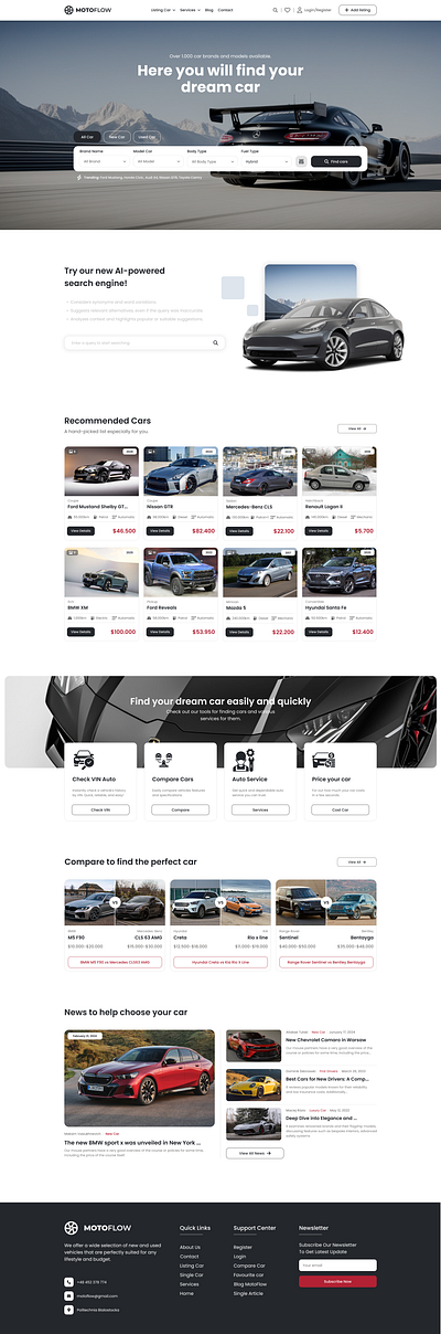 Complete website design and project for MotoFlow branding design graphic design logo typography ui ux