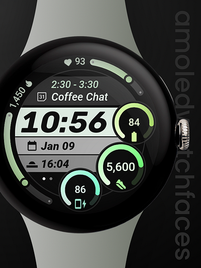 Kinetic Watch Face amoledwatchfaces app design google play illustration pixel watch watch face watch face format wear os wear os 5 wearable