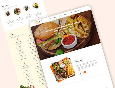 Restaurant Website Landing-Page UI Design design food food website graphic design restaurant restaurant web restaurant website ui ux web design