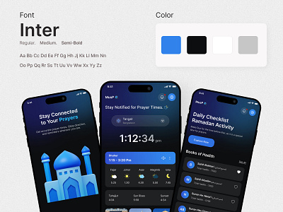 Prayer time mobile app app application design mobile mobile app prayer time ui ui ux ux