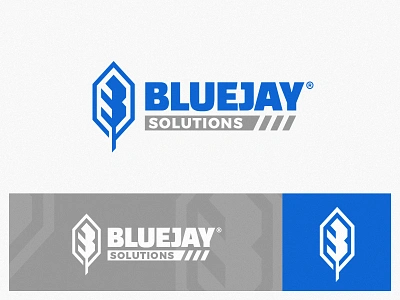 BlueJay Solutions | Logo Design blue bluejay branding construction drainage feather graphic design logo negative space pipes sharp solid solutions stripes uk company