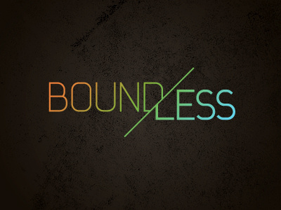 Boundless blue gradient green logo orange thin