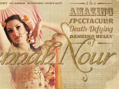 Hannah Nour Redesign antique circus design retro typography vintage