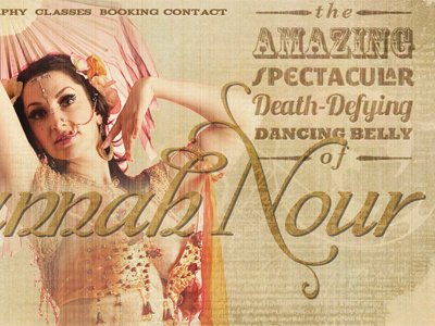 Hannah Nour Redesign antique circus design retro typography vintage