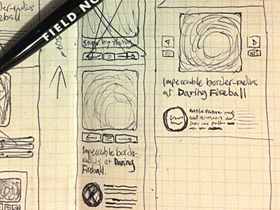 Dual layout sketches field notes sketch