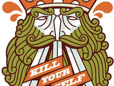 King swallowin swords art beeteeth icon illustration king