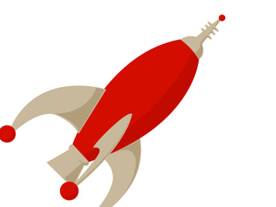 Unfinished Rocket illustration retro rocket unfinished