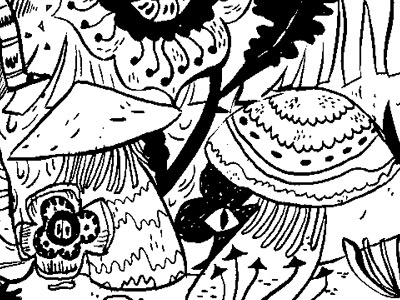 Detail, detail... alice children flowers illustration mushrooms poppies story storytelling