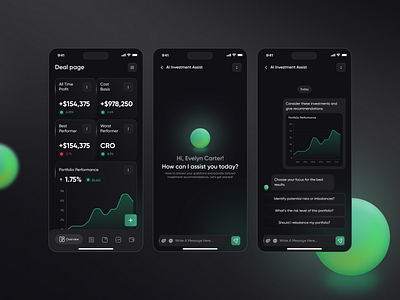 AI-Enhanced Wealth Management Mobile App ai app charts chat finance fintech investment investor mobile mobile app mobile design wallet wealth wealth management