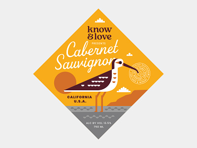 Wine Label cabernet sauvignon california illustration label sand piper wine