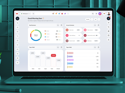 CRM Dashboard, Web App, Email Management admin admin dashboard crm crm dashboard dasboard dashboard ui design system email product design saas saas app saas ui task task manager team ui ui design ui kit ui ux web app