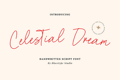 Celestial Dream Font branding design font font design graphic design handwritten illustration logo script font trendy font type typography ui