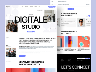 Digitale - Creative Agency Landing Page agency agency website business clean company creative creative agency design digital agency landing page portfolio portfolio website professional rifath studio ui ux web web design website