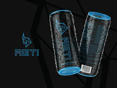 METI brain branding bull club creative design energy drink illustration logo simple