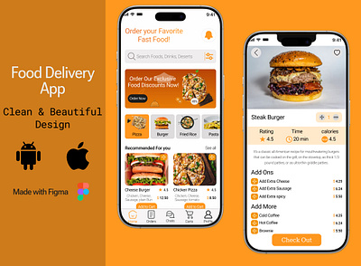 Food App UI app app design app redesign branding design typography ui ui ux ux